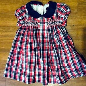 Valentines patriotic smocked dress 12/18mo